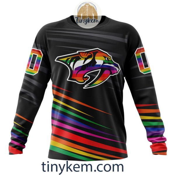 Nashville Predators With LGBT Pride Design Tshirt, Hoodie, Sweatshirt