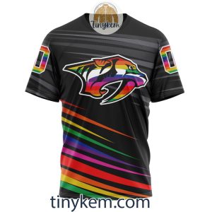 Nashville Predators With LGBT Pride Design Tshirt Hoodie Sweatshirt2B6 YOhBk