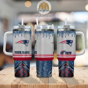 New England Patriots Personalized 40Oz Tumbler With Glitter Printed Style2B2 Vu6XZ
