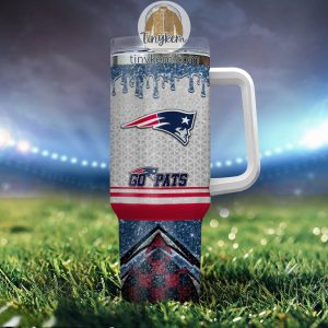 New England Patriots Personalized 40Oz Tumbler With Glitter Printed Style2B4 Mo1iA