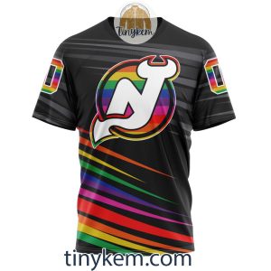 New Jersey Devils With LGBT Pride Design Tshirt Hoodie Sweatshirt2B6 WCIwd