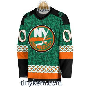 New York Islanders Customized StPatricks Day Design Vneck Long Sleeve Hockey Jersey2B2 78w8Z