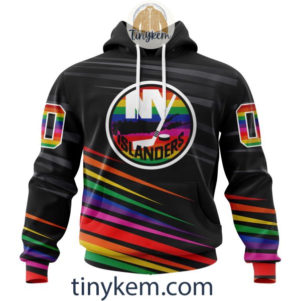 New York Islanders With LGBT Pride Design Tshirt, Hoodie, Sweatshirt