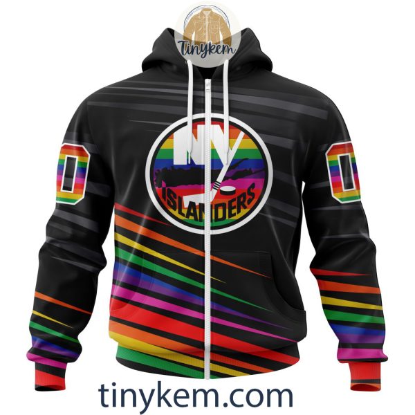 New York Islanders With LGBT Pride Design Tshirt, Hoodie, Sweatshirt