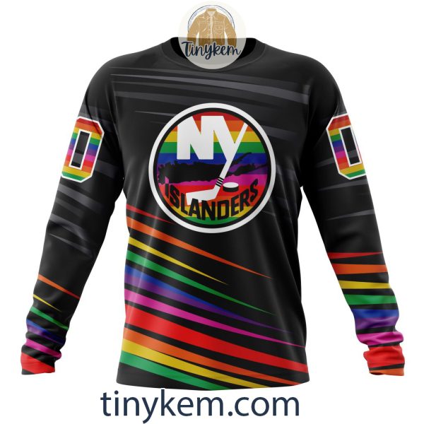 New York Islanders With LGBT Pride Design Tshirt, Hoodie, Sweatshirt