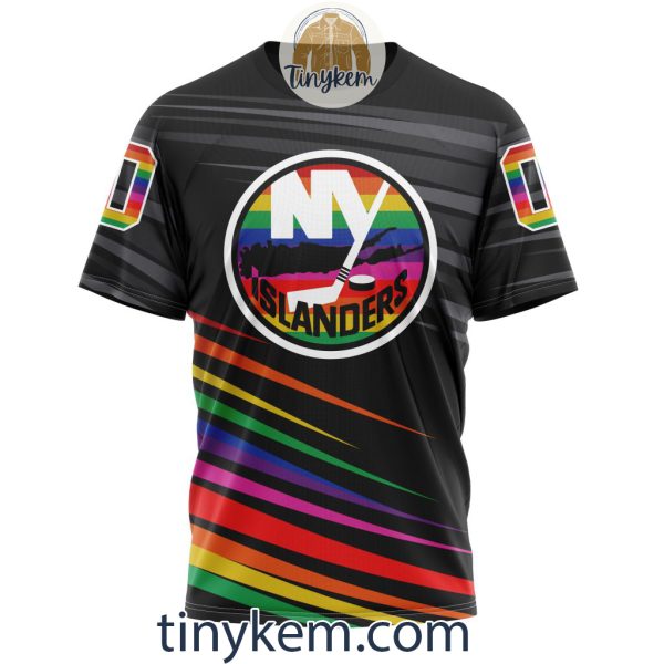 New York Islanders With LGBT Pride Design Tshirt, Hoodie, Sweatshirt