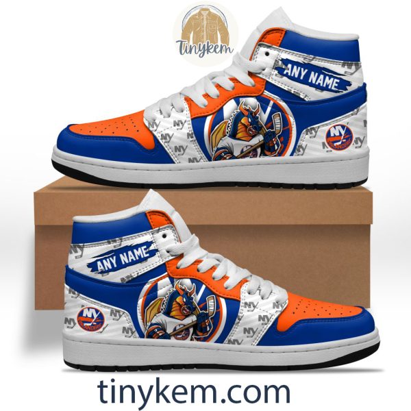 New York Islanders With Team Mascot Customized Air Jordan 1 Sneaker