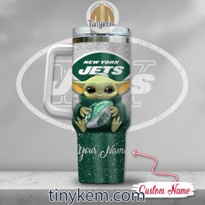 New York Jets Baby Yoda Customized Glitter 40oz Tumbler2B3 XNDZ6