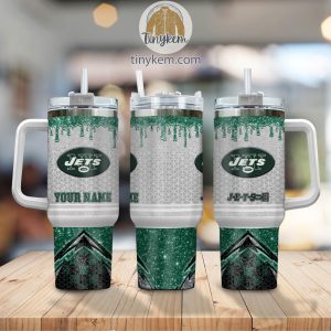New York Jets Personalized 40Oz Tumbler With Glitter Printed Style2B2 ZH7uZ