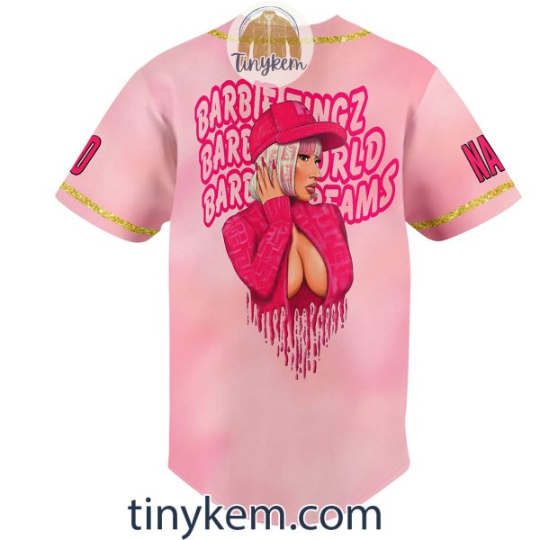 Nicki Minaj Customized Baseball Jersey