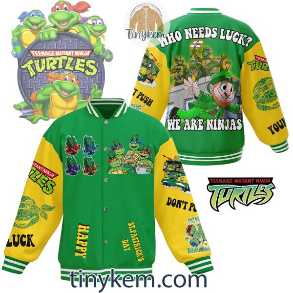 Ninja Turtle Patrick Day Customized Baseball Jersey