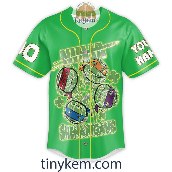 Ninja Turtle ST Patrick Day Customized Baseball Jersey