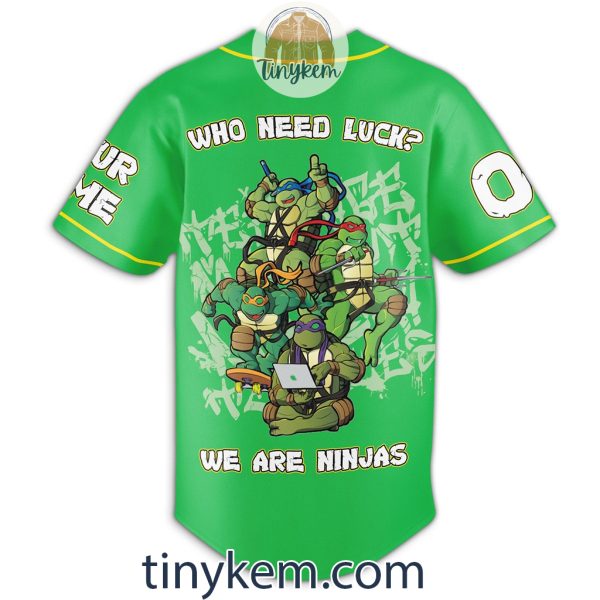 Ninja Turtle ST Patrick Day Customized Baseball Jersey