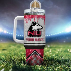 Northern Illinois Huskies Customized 40oz Tumbler With Glitter Printed Style2B3 ox6EW