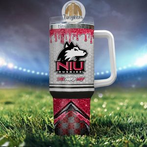 Northern Illinois Huskies Customized 40oz Tumbler With Glitter Printed Style2B4 xrThq