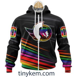 Ottawa Senators With LGBT Pride Design Tshirt Hoodie Sweatshirt2B2 9J08a