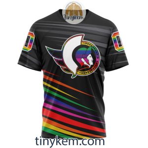Ottawa Senators With LGBT Pride Design Tshirt Hoodie Sweatshirt2B6 wHr1Y