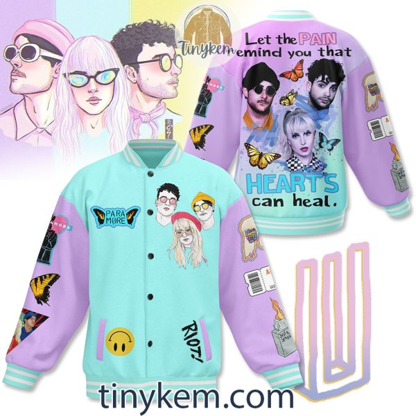 Paramore Baseball Jacket: Let The Pain Remind You That Hearts Can Heal