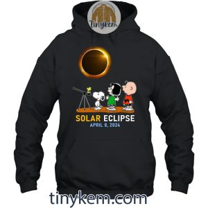 Peanuts And Solar Eclipse April 2024 Hoodie, Tshirt