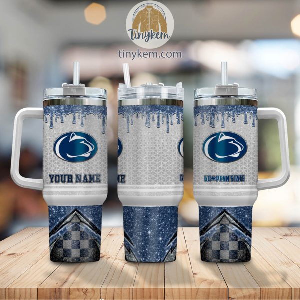 Penn State Nittany Lions Customized 40oz Tumbler With Glitter Printed Style