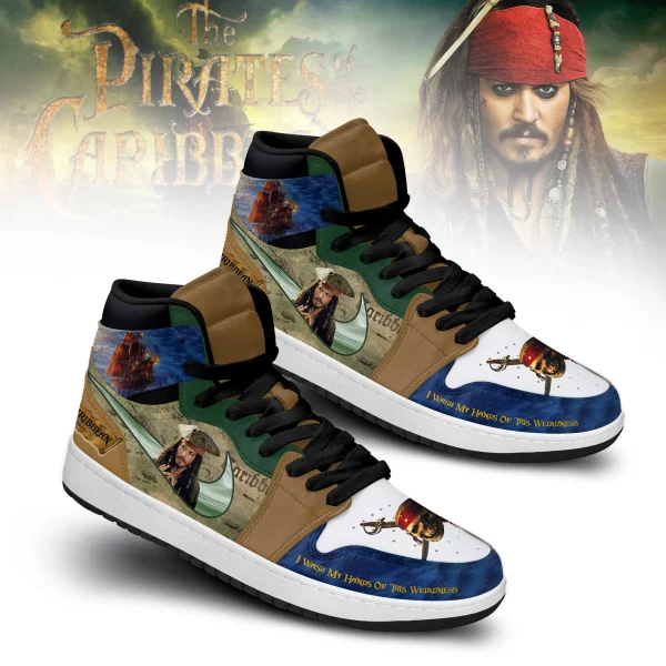 Pirates of the Caribbean Air Jordan 1 High Top Shoes