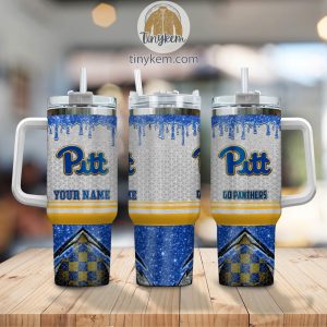 Pittsburgh Panthers Customized 40oz Tumbler With Glitter Printed Style2B2 HSHVJ
