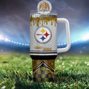 Pittsburgh Steelers Personalized 40Oz Tumbler With Glitter Printed Style2B4 Kc0ma