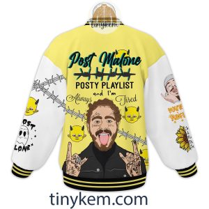 Post Malone Customized Yellow Baseball Jacket2B3 GtUn2