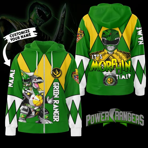 Power Rangers Zipper Hoodie: It’s Morphin Time