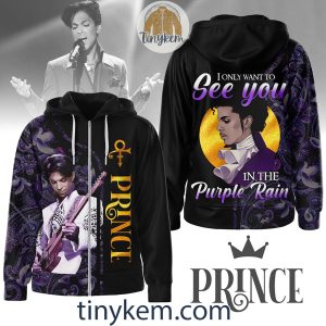 Prince Purple Rain  Zipper Hoodie