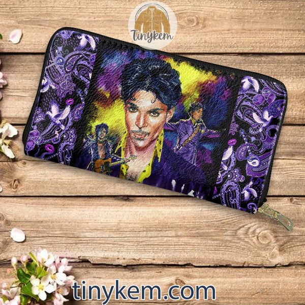 Prince Purple Zip Around Wallet