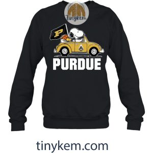 Purdue Basketball With Snoopy Driving Car Tshirt2B3 u5qP1