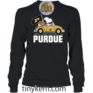 Purdue Basketball With Snoopy Driving Car Tshirt2B4 c5aRf