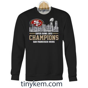 SF 49ers Roster Super Bowl LVII Champions Tshirt2B3 D4D5O