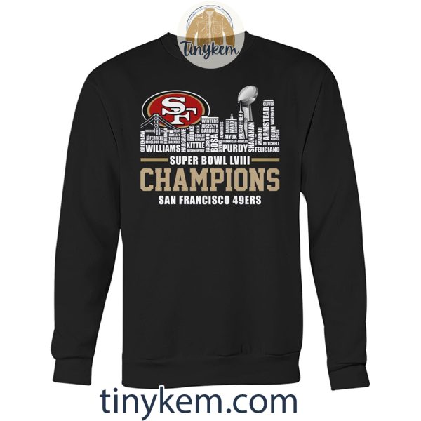 SF 49ers Roster Super Bowl LVII Champions Tshirt