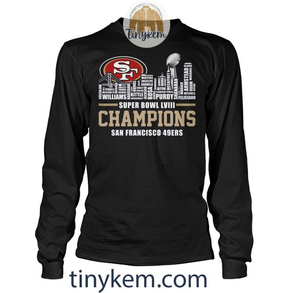 SF 49ers Roster Super Bowl LVII Champions Tshirt