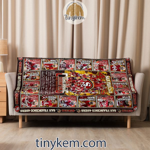 SF 49ers Super Bowl 2024 Champions Quilt Blanket