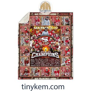 San Francisco 49ers Champions Super Bowl 2024 Quilt Blanket