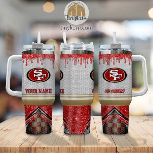 San Francisco 49ers Personalized 40Oz Tumbler With Glitter Printed Style