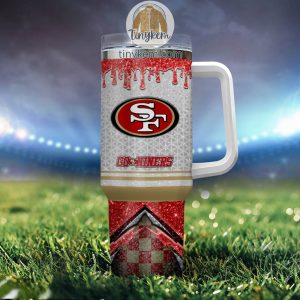 San Francisco 49ers Personalized 40Oz Tumbler With Glitter Printed Style2B4 VJYEC