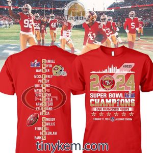 San Francisco 49ers Super Bowl Champions Tshirt Two Side Printed