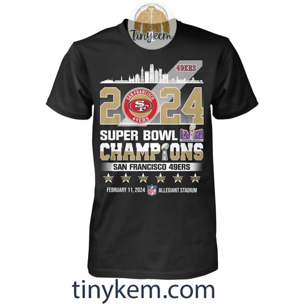 San Francisco 49ers Super Bowl Champions Tshirt Two Side Printed