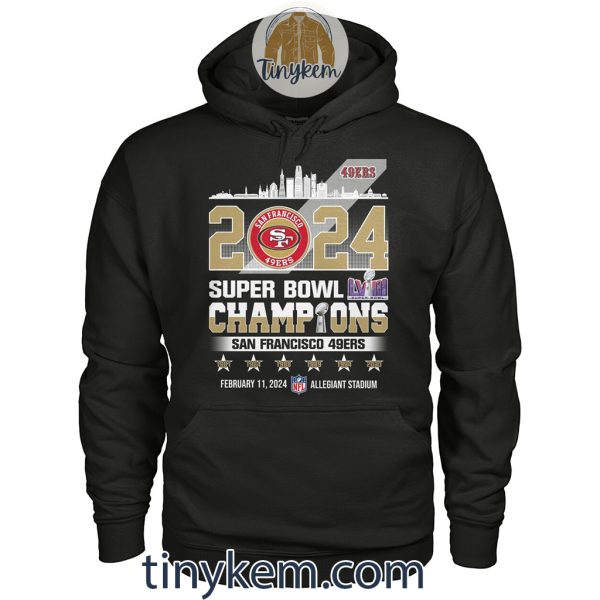 San Francisco 49ers Super Bowl Champions Tshirt Two Side Printed