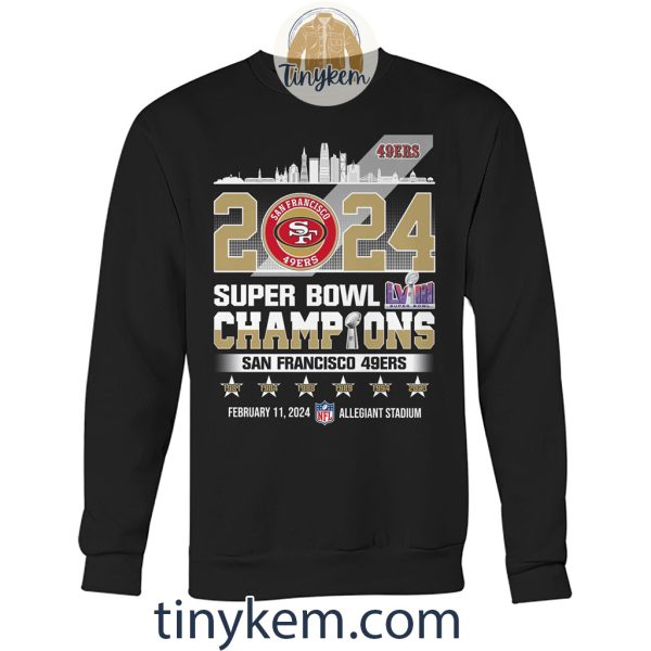 San Francisco 49ers Super Bowl Champions Tshirt Two Side Printed