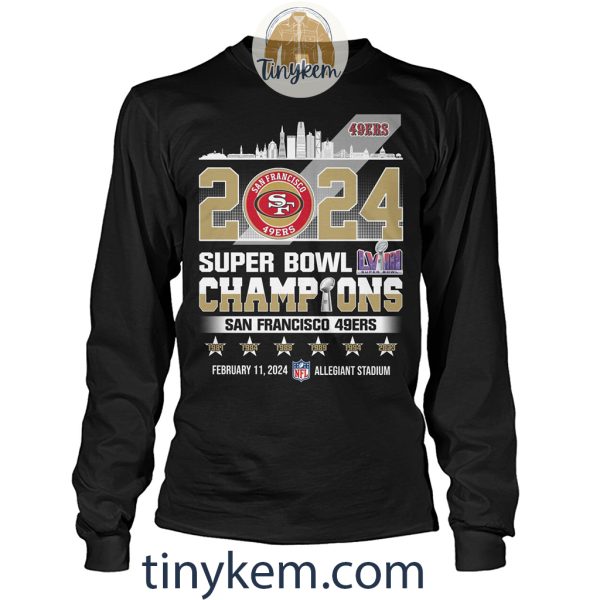 San Francisco 49ers Super Bowl Champions Tshirt Two Side Printed