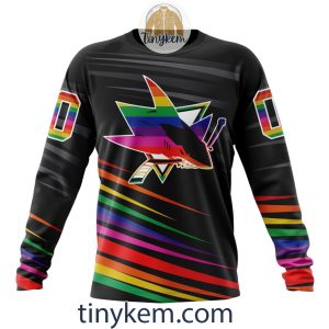 San Jose Sharks With LGBT Pride Design Tshirt Hoodie Sweatshirt2B4 uN1cK