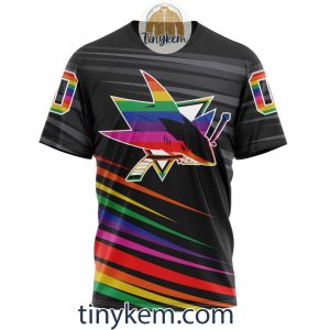 San Jose Sharks With LGBT Pride Design Tshirt Hoodie Sweatshirt2B6 Ihkn5