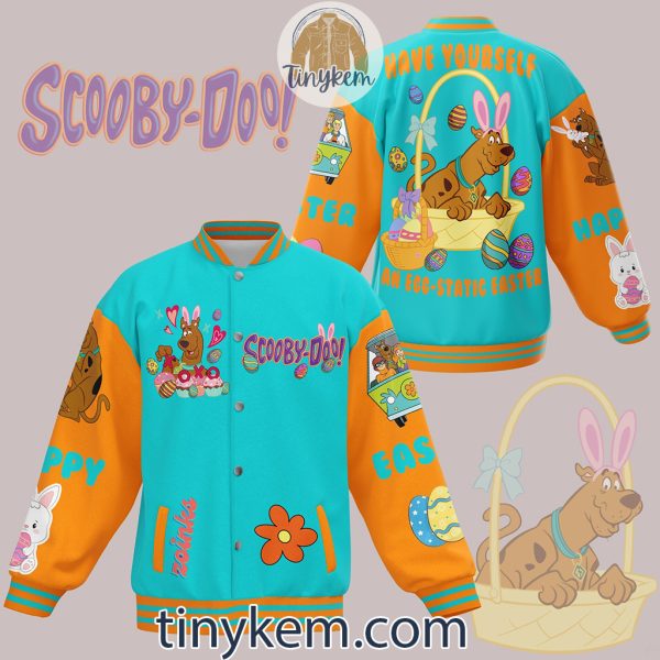 Scooby Doo And Easter Eggs Baseball Jacket