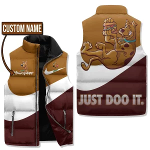 Scooby Doo Customized Puffer Sleeveless Jacket: Just Doo It