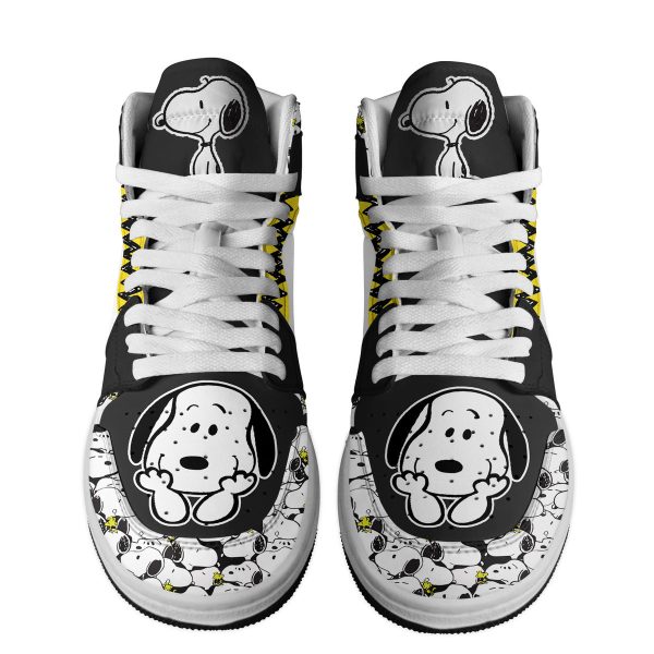 Snoopy Custom Name Air Jordan 1 High Top Shoes